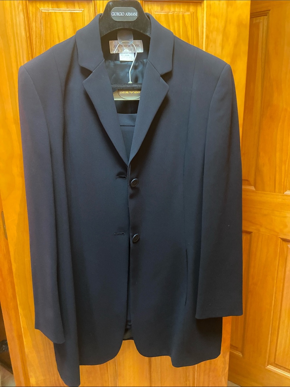 Jones New York Two-Button Blazer and skirt black